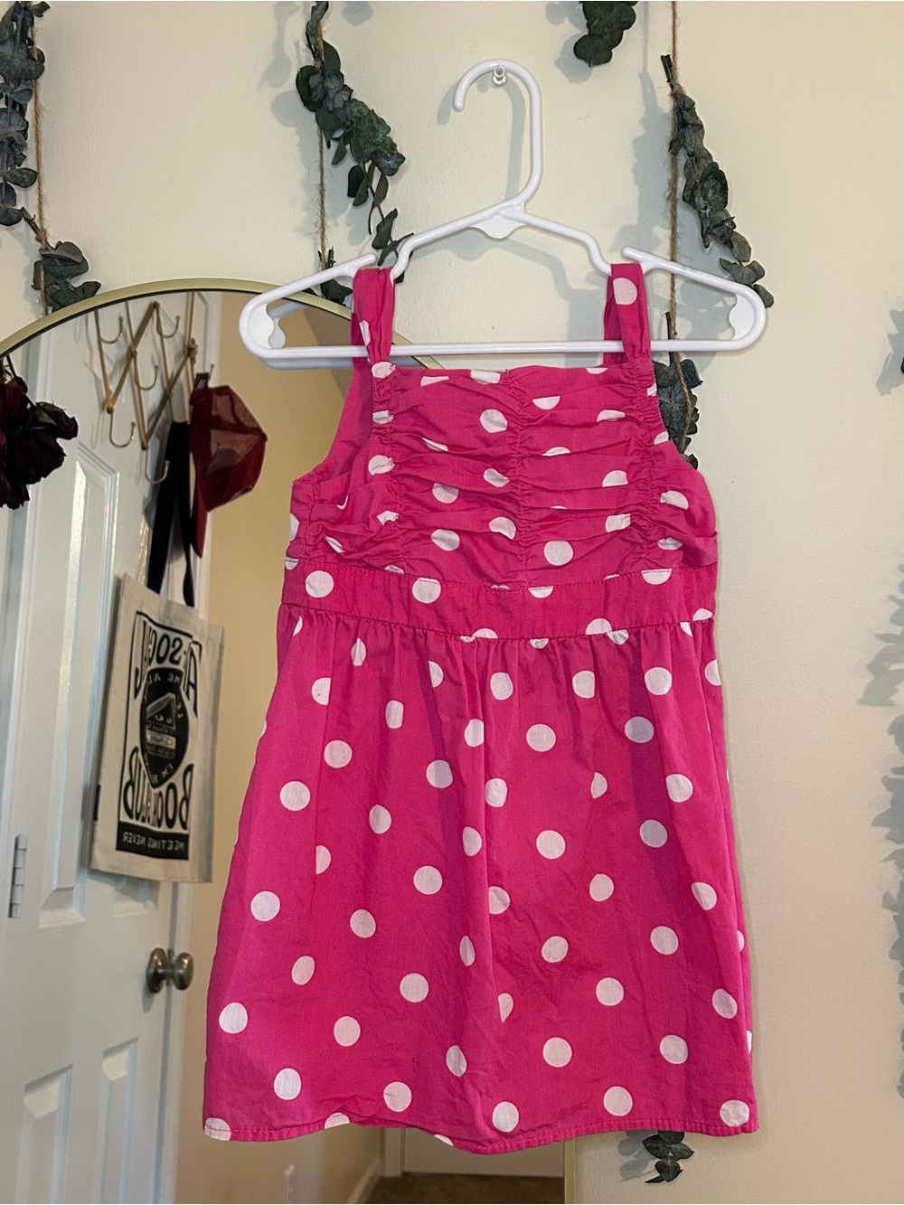 Wonderkids Hot Pink Polka Dot Sundress